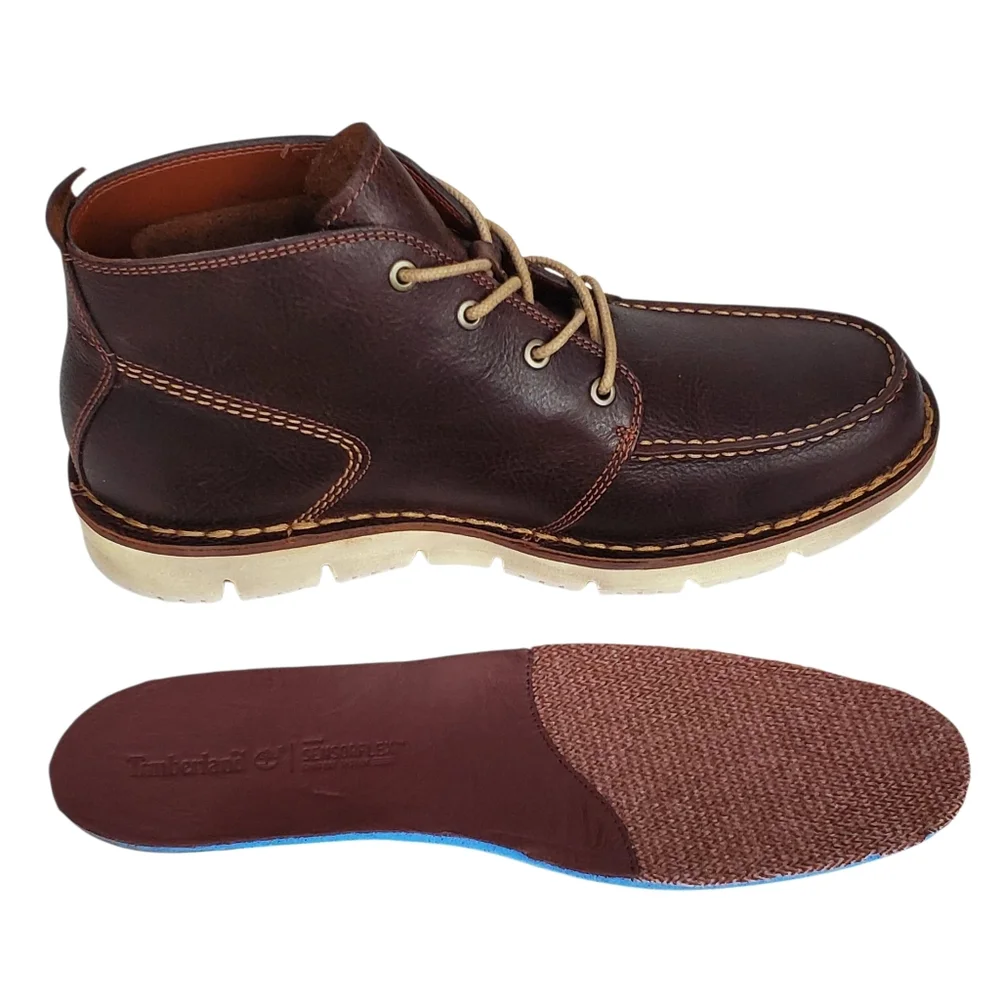 New Timberland mens westmore lace up leather chukka boots brown preppy academia